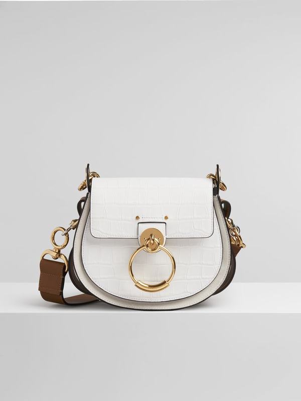 Chloé Bolsos Mujer Tess Blancas Suede IUYR70126